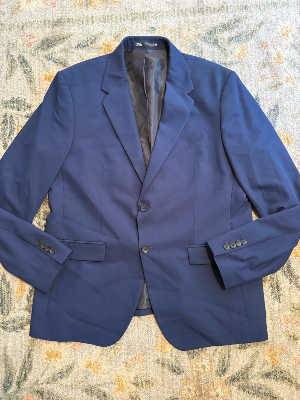 ZARA SLIM TAILORING SUIT Jacket Blazer Blue 44